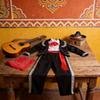 Ethnic Mexican Childrens Dance Attire With Printed Design And Long Sleeve For Stage Use