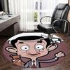 Mr. Bean Chair Mat - Round Carpet for Home Decor, Office Use, Living Room, Bedroom, Gift Idea0477b