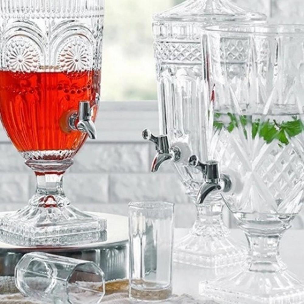 Klares Glas Wasserkaraffe Große Kapazität Eisteekrug Robuster Saftkrug Heimdekoration