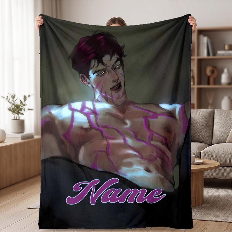 abby (1) Custom Name Flannel Blanket Soft Cozy Blanket for Sofa Bed Couch Travel Home Decor Gift
