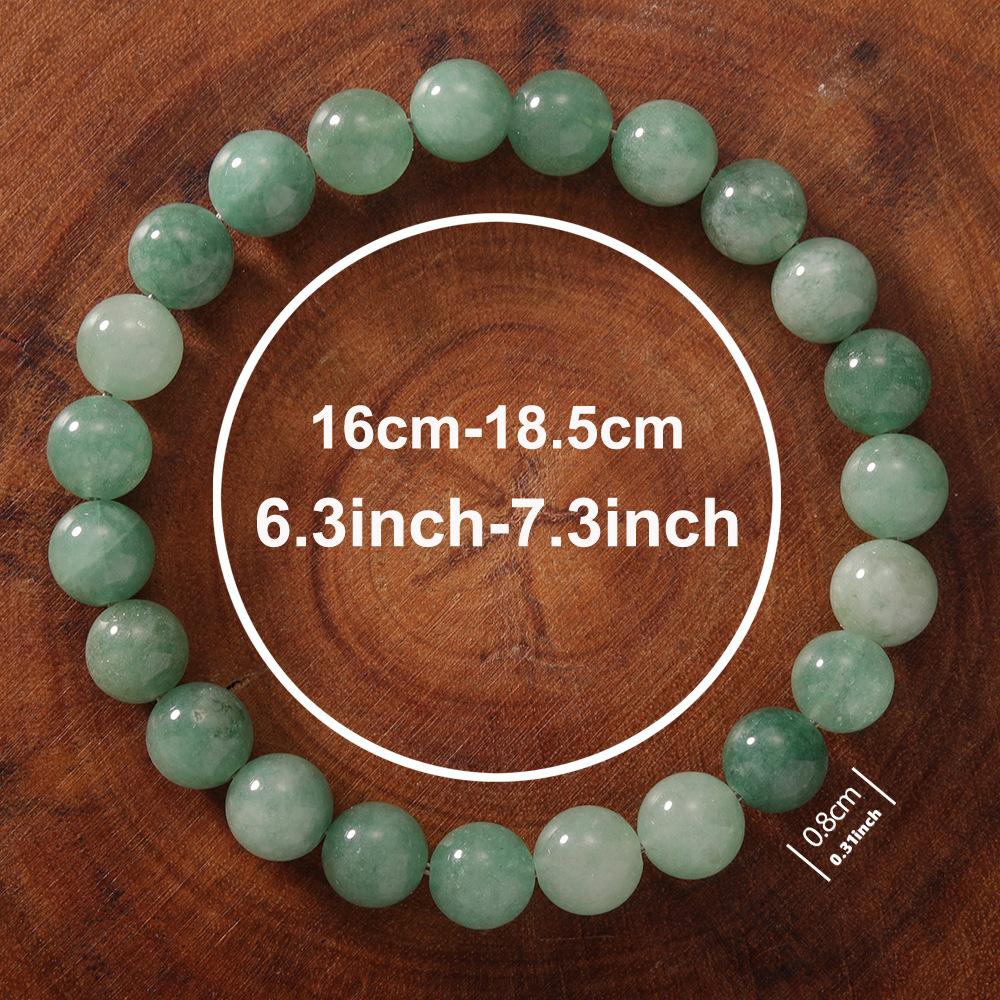 Festive Gifts Green Aventurine Beaded Bracelet Fresh Natural Fashion Jewelry For Women Daily Wear Simple Elegant Accessory
