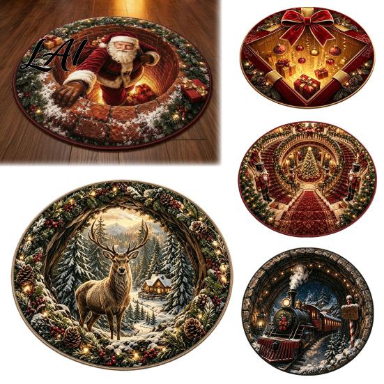 Stylish Home Entrance Carpet Christmas 3D Illusion Rug Black Hole Vortex Visual Effect Mat Non-Slip Indoor Decorative Rug Holiday Door Machine