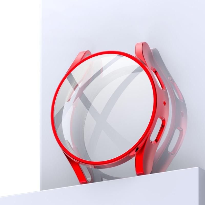 Full Coverage Tempered Glass Hard PC for Case Shockproof Watch Bumper for Shell for Watch 5 40mm for Smart Watch