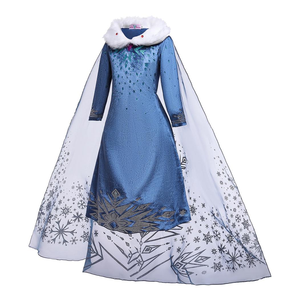 2021 Christmas Kids Frozen Princess Dress Kids Dress Girls Princess Elsa Dress Frozen Dress