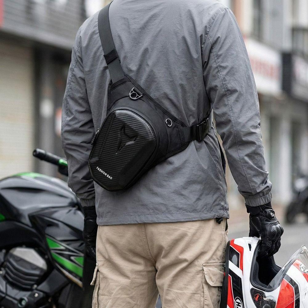 Hard Shell Motorcycle Leg Bag Waterproof Crossbody Bag Cycling Waist Pack Motorcycle