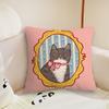 Cute caroon portrait photo cushion cover Pillow Case Plush Fabric Soft Double Sided Print Sofa Cushion Cover Throw Pillow Covers