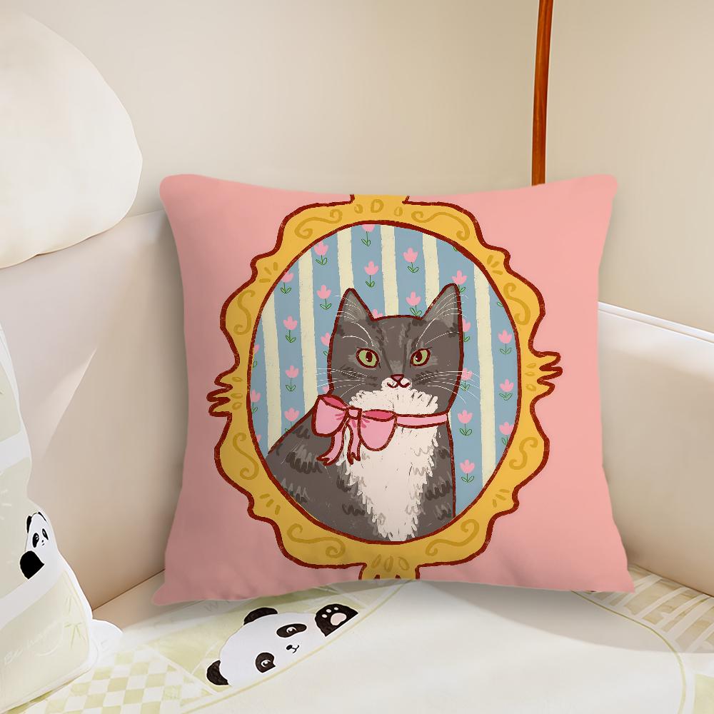 Cute caroon portrait photo cushion cover Pillow Case Plush Fabric Soft Double Sided Print Sofa Cushion Cover Throw Pillow Covers