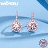 WOSTU Luxury Hoop Silver Earrings 925 Sterling Silver Cubic Zircon Fashion Modern Women's Earrings Jewelry Wedding Gift CQE508