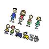 Funny Family Members Vehicle Decals For Car Exterior Family Fun Designs PVC Coating Waterproof Easy Peeling Off Clean