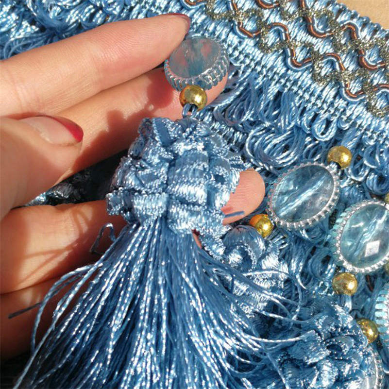 1 metr Pomponová záclonová třásňová ozdoba Korálky Kulička Střapec Šicí stuha Čalounění DIY Záclona Polštář Ubrus Látka