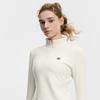 Fila Tennis Fleece Warm Fashion Classic Simple Casual Sports Training Tennis Versatile Half-Zip Slim Knit Long Sleeve T-Shirt Women Tops A11W613201FWT