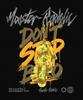 MONSTER REPUBLIC Rabbit Don'T Stop Bro Orange T-Shirt Black_9175