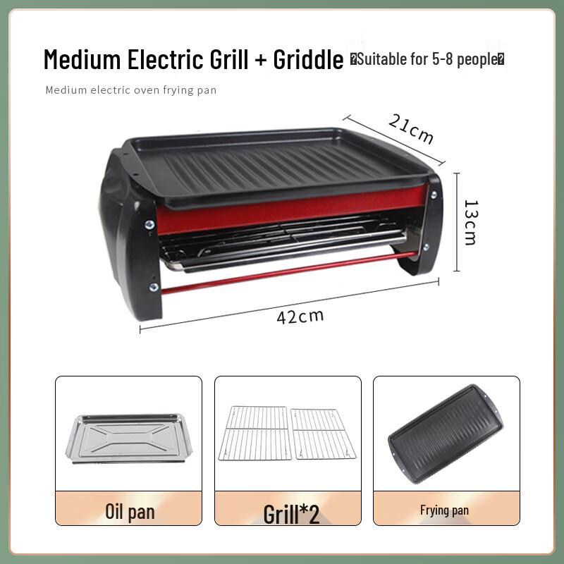 Электрический двухуровневый гриль со сковородой