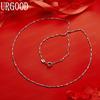 925 Sterling Silver Niche Versatile Twisted Necklace - Banquet Gift Jewelry