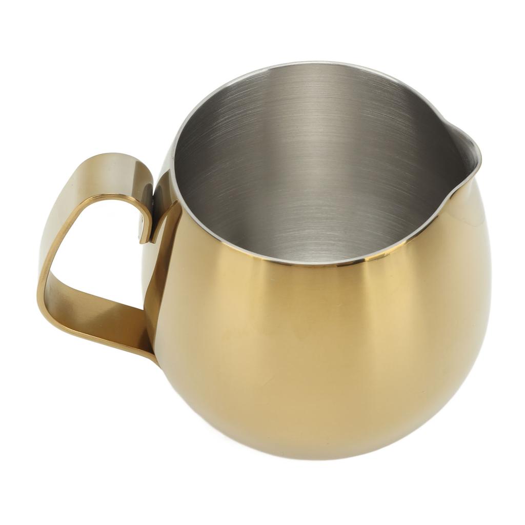 Kaffee Milchbecher Edelstahl Milchaufschäumkännchen Cappuccino Latte Art Milchkrug Becher Golden