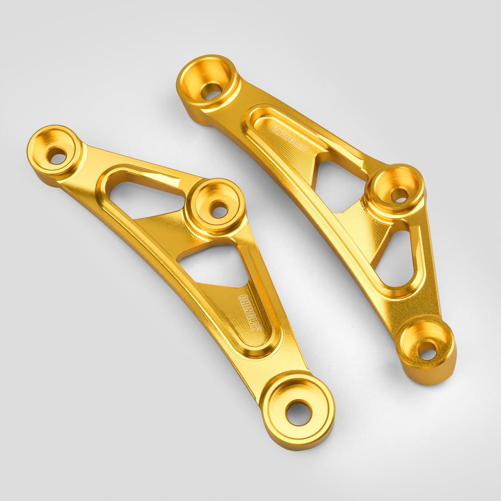 Engine Mount Reinforcement Bracket, Frame Support Kit, Aluminum Alloy, CNC Machined, High Rigidity, Compatible Z900RS Z900RS CAFE 2018-2025 (Golden)