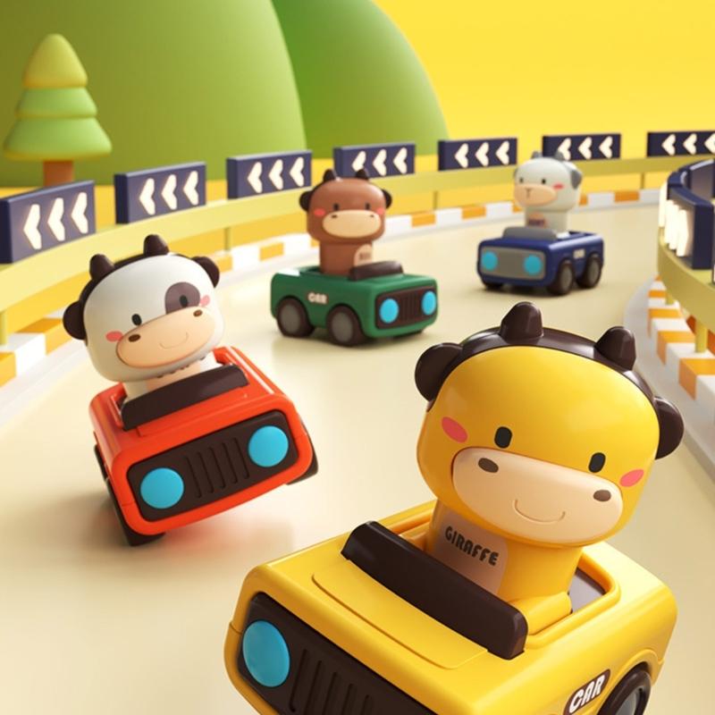 Toddler Toy Car Animal Shape Friction Toy Cartoon Fighter for Vehicle Exciting Cartoon Model for Toddlers Baby Toy Kids