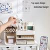 Desktop Organizer Box with Pen Holder and Drawers