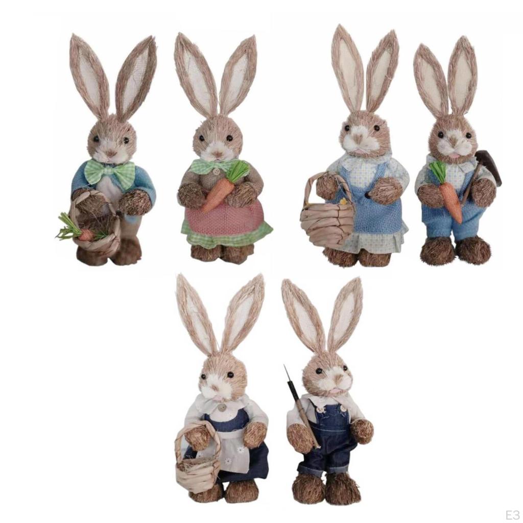 1 Pair Easter Bunny Decorations Ornaments
