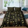 Ancient Egypt Pharaoh King Queen Duvet Cover African Egyptian Style Bedding Set For Teens Adults Black Tribe Ethnic Quilt Cover