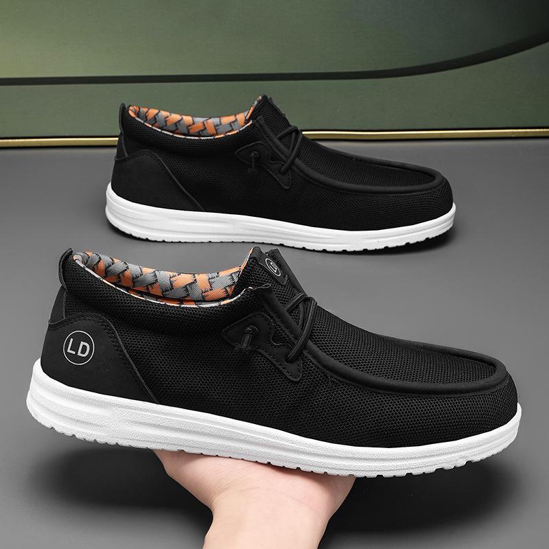 Fashion British Loafer Anti Odor Canvas Shoes 47 48 Men Breathable Slip On Sneakers Man Trainers Boat Shoes Male Moccasins Espadrilles