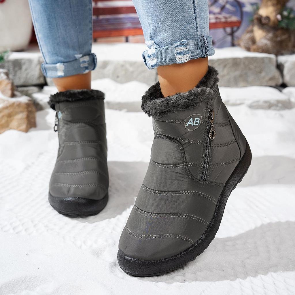 Women's Waterproof Snow Boots - Non-Slip, Warm, Plus Size 44 Outdoor Cotton Shoes