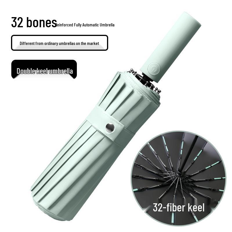 Dual-Use Extra-Large Folding Umbrella: Anti-UV, Rain or Shine, For Two