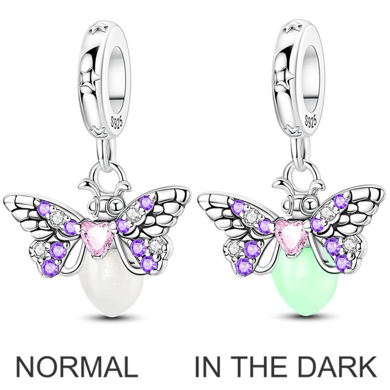 Lucky Clover Charms Bead Copper Inlaid Pink Zirconium Cute Pets Pendants Fit Original Pandora Bracelet Jewelry Gift