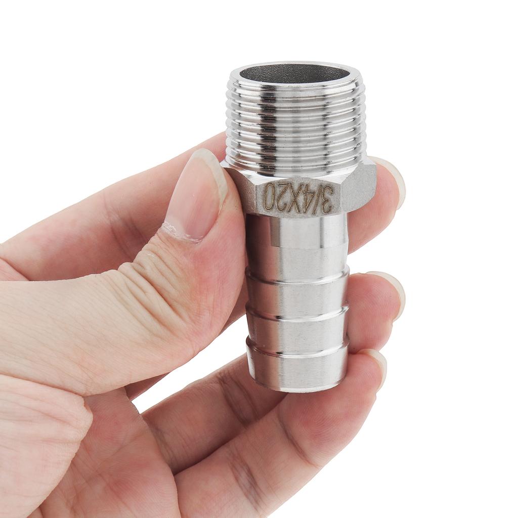 3/4 tums rostfritt stål taggade slangkopplingar taggkoppling för luft vatten bränsleledning reparation industriell