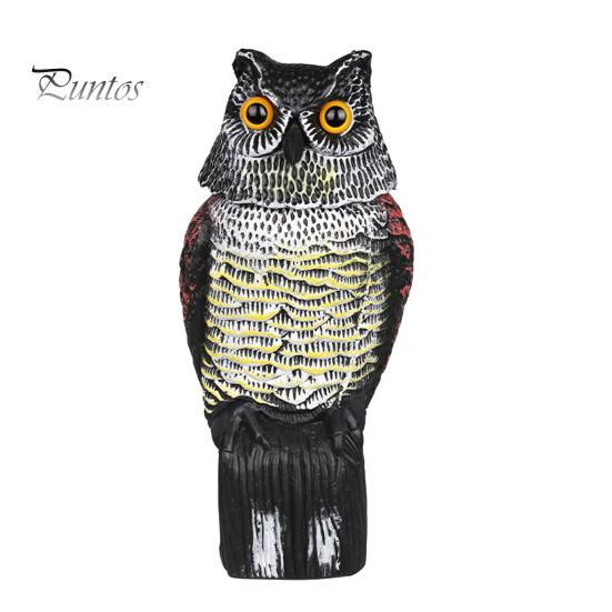 

Садовая сова, пугало, устойчивое к атмосферным воздействиям, с вращающейся на 360 градусов головой, отпугивающая птиц и белок статуэтка совы для отпугивания птиц на крыльце патио A