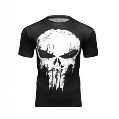 Men's Short Sleeve Sports T-Shirt Workout 3D Compression Quick Drying Training Men's Running Gym Fitness Top