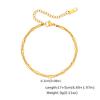 Minimalist Square Rice Bead Double-layer Bracelet, Women Stainless Steel 18K Gold Color Beads Chain Bracelet, Simple Jewelry
