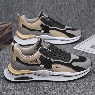 Fashion Men's Sneaker Leather Lace-up Outdoor Tenis Sports Running Shoes Fashion Casual Men's Shoes Walking Comfortable Shoes