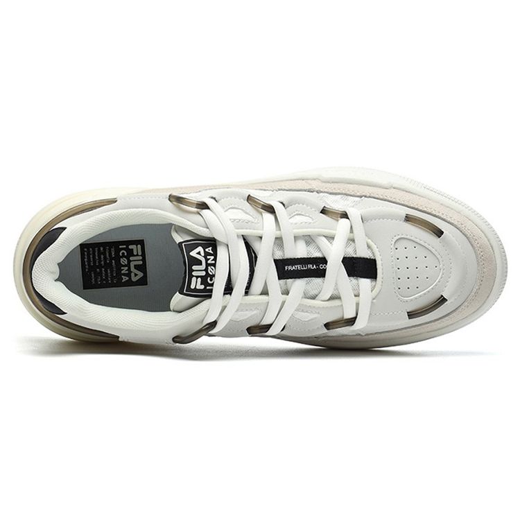 FILA Salto Comfortable Versatile Low-Top Retro Basketball Shoes Men sneaker Bright-White F12M141225FBV