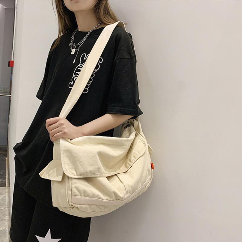 Cott Casual Canvas Big Capacity Shoulder Bag Vintage Canvas Messenger Bag for Men Women Crossbody Bag Satchel Shoulder Bag