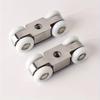 2pcs Sliding Door Roller Hardware Slide Doors Pulley 4-Wheels Glass Door Hanging Rail Track Pulley Silent Nylon Wheels