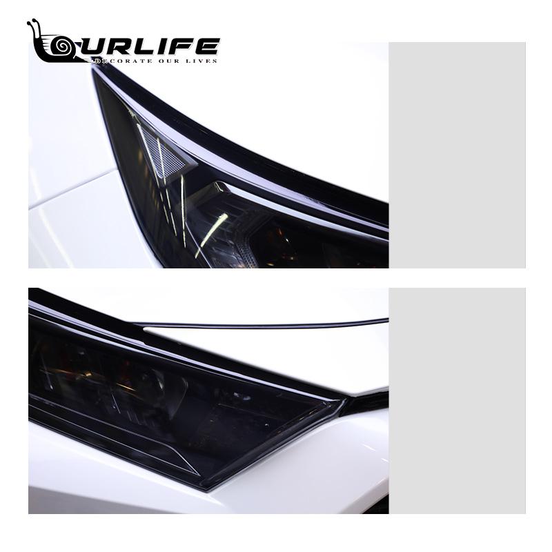 2 Pcs Car Headlight Protective Film Vinyl Protection Car Goods Black TPU Sticker For Toyota RAV4 XA50   2022