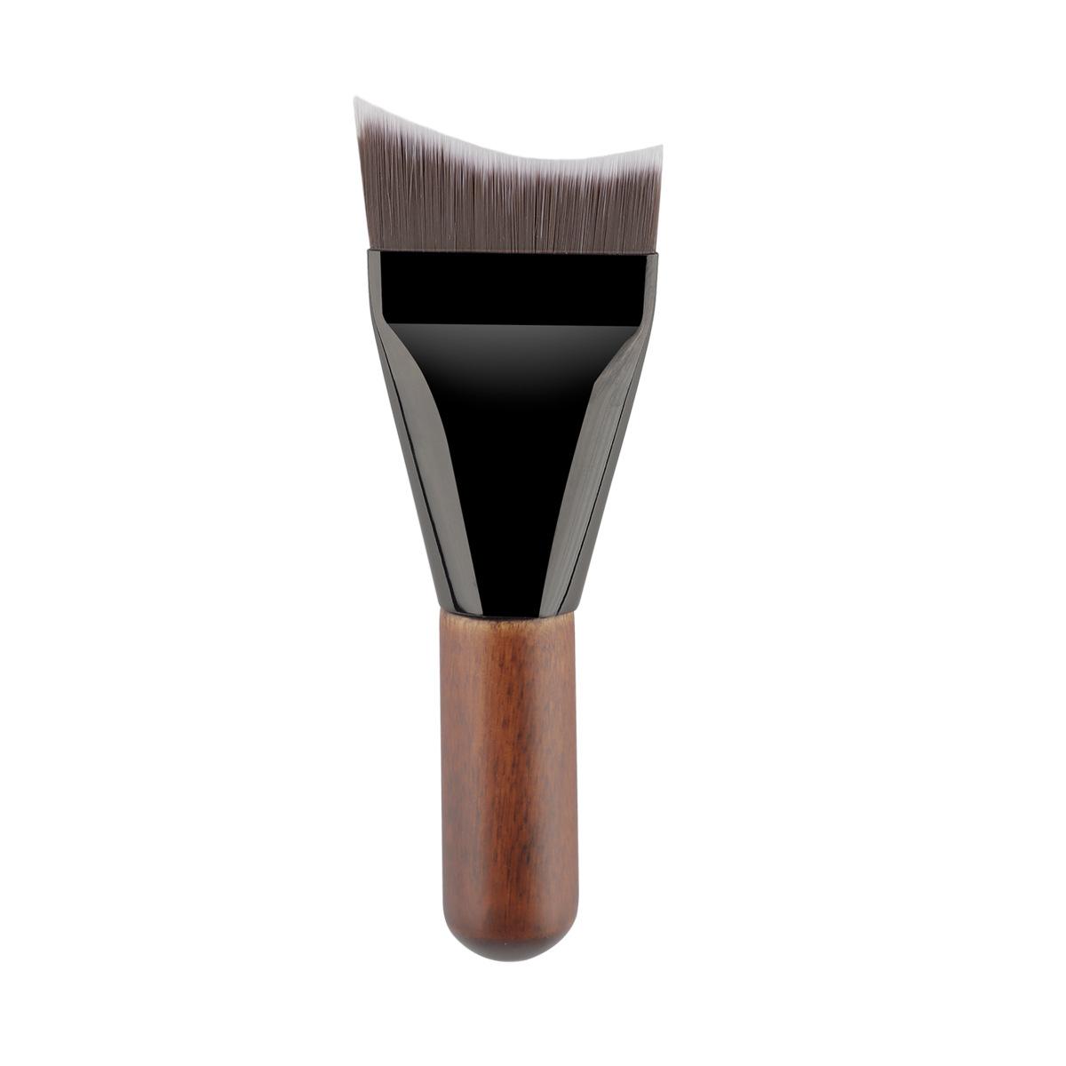 Single blade foundation brush, mask brush, crescent bevel brush, ultra-thin non-marking curved Cangzhou makeup brush, novice makeup