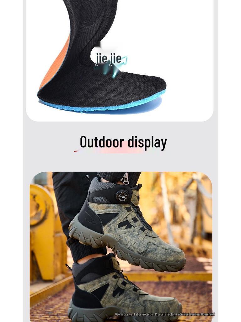 Men's Lightweight High-Top Ankle Support Hiking Boots with Comfortable Technology and Protective Features for Long Wear
