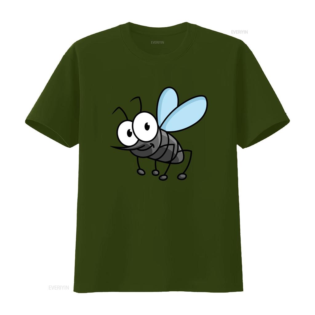 Unisexs Mosquito Print Cotton T Shirt Size XS to XL vintage Washed Breathable Slightly Casual Stretched Comfortable Unisex