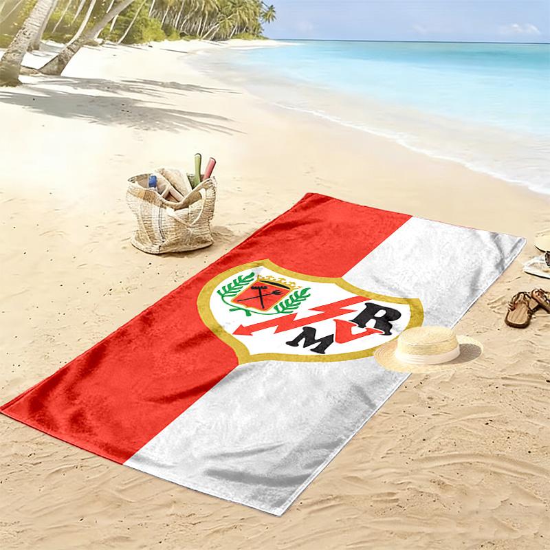Rayo Vallecano 2D Flat Print Beach Towel, Large Soft Quick Dry Towel for Beach Camping Swimming