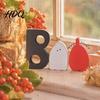 Piccoli Decori Pipistrello 3 Pezzi Decorazione Tavolo Interno di Halloween, Cartello di Legno Fantasma Carino con Corda di Juta, Ornamenti Rustici Farmhouse Blocco BOO