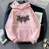 Oversized Gothic Hoodie Women Long Sleeve Loose Fit Streetwear Cotton Blend Pullover Sweatshirt