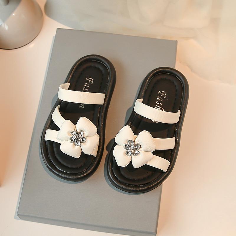 Girls Slippers Outdoors Soft Sole Comfortable Kids Casual Shoes Non-slip 2025 Summer New Children Beach Shoes Korean Style Trend