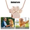 Yousheng Pet Urn Necklace for Ash Paw Print Cremation Keepsake Mini Urn Pendant Memorial Ash Jewelry for Cat Dog Ash Hair Nails