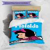 3pcs Mafalda1 Design Cover Set - HD Printed Bedding with 1 Cover and 2 Pillowcases - Perfect for Home and Dorm Decor