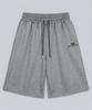 CHICKS All-Light Embroidered One-Pleat Wide Bermuda Sweatpants Black