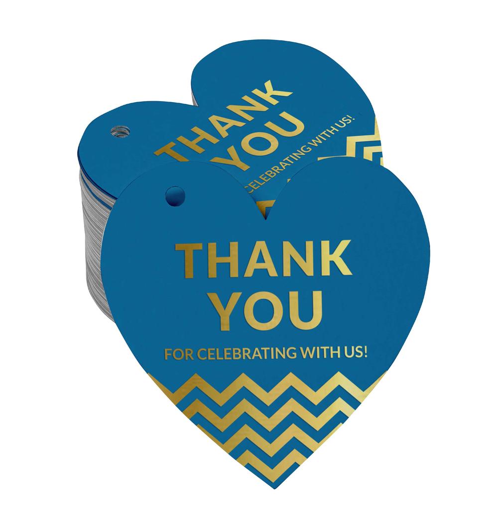 Inkdotpot Danke, dass Sie mit uns gefeiert haben Junggesellinnenabschied-Babyparty-Ruhestand-Hochzeit-Geburtstag Flaschenanhänger Echte Silberfolie Gastgeschenk Anhänger Packung von