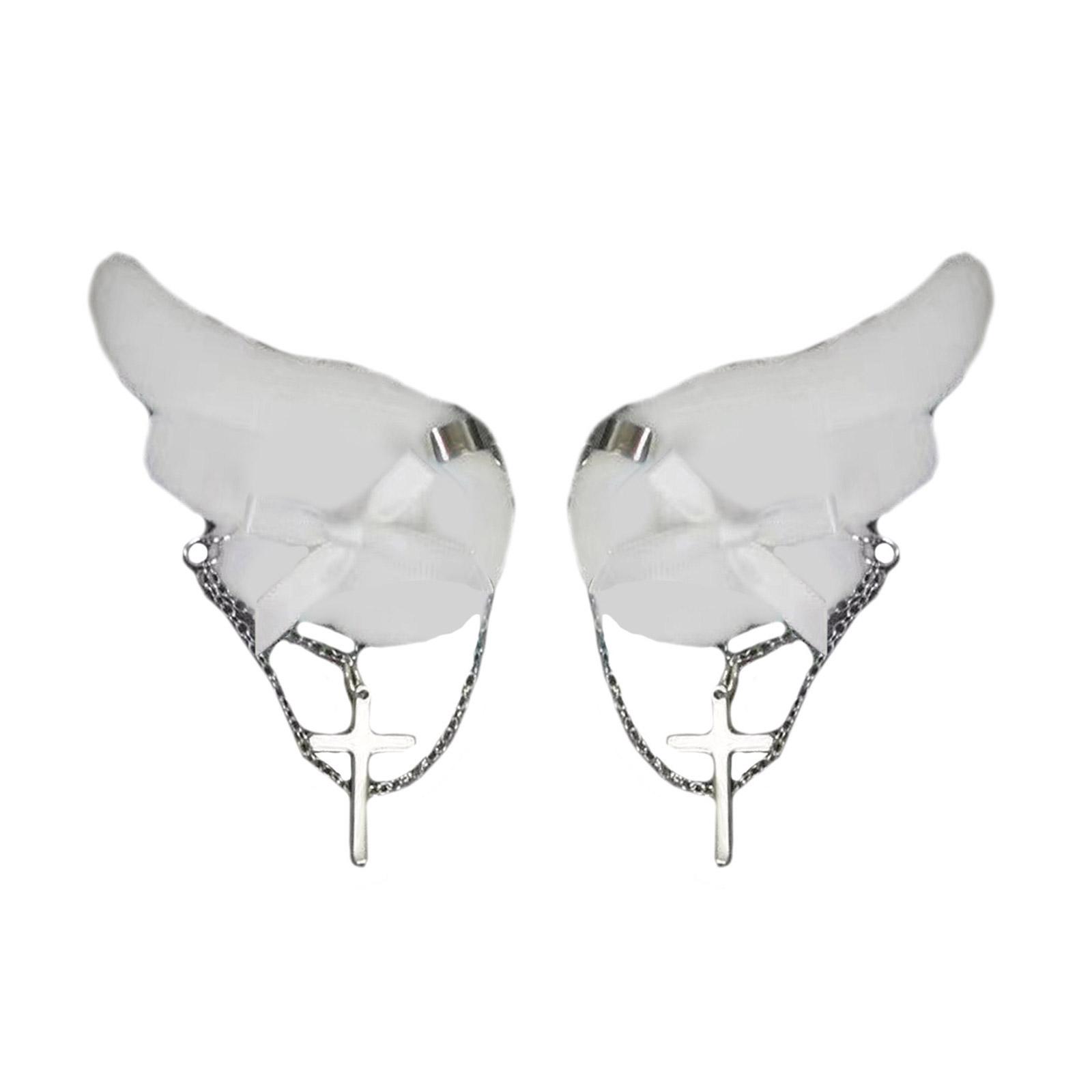 

Набор заколок для волос Y2K для девочки, заколка для волос в стиле Харадзюку, субкультура, заколки-бантики, крылья, боковые заколки, подростковые аксессуары белый