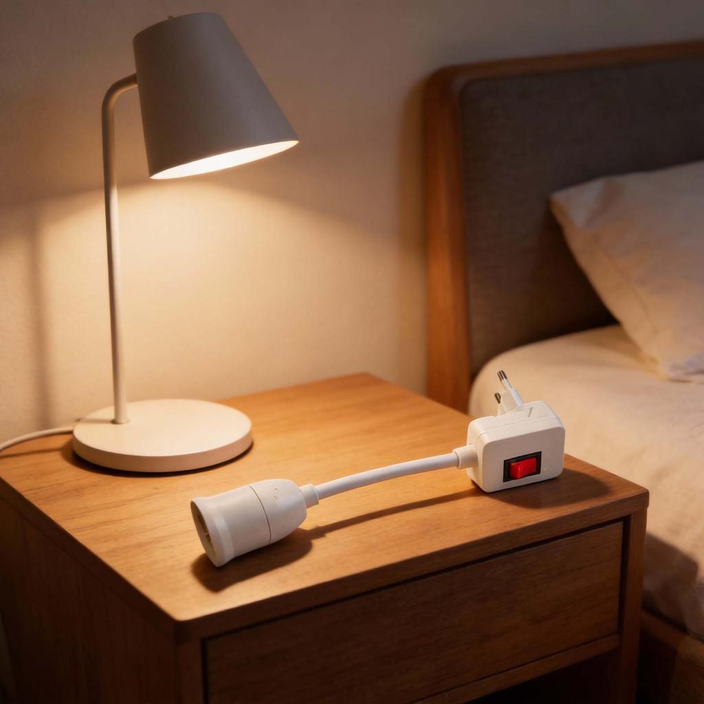 Built-in Switch E27 Lamp Holder Flexible Power Cord